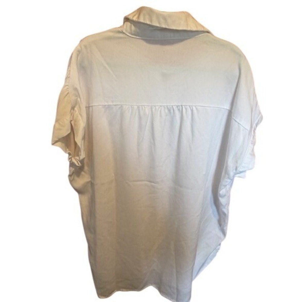 Quince White 100% Tencel Lyocell Short Sleeve Button Down Shirt Women XS - Picture 2 of 7